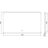 Mexen Nida miroir de salle de bain éclairé 140 x 80 cm, LED 6000K, anti-buée - 9806-140-080-611-00