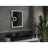 Mexen Onyx miroir de salle de bain rétroéclairé avec miroir cosmétique 60 x 80 cm, LED 6000K, antibuée - 9813-060-080-611-00