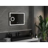 Mexen Onyx miroir de salle de bain éclairé avec miroir cosmétique 80 x 60 cm, LED 6000K, antibuée - 9813-080-060-611-00