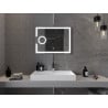 Mexen Onyx miroir de salle de bain rétroéclairé avec miroir cosmétique 80 x 60 cm, LED 6000K, antibuée - 9813-080-060-611-00