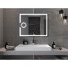 Mexen Onyx miroir de salle de bain éclairé avec miroir de courtoisie 100 x 80 cm, LED 6000K, anti-buée - 9813-100-080-611-00