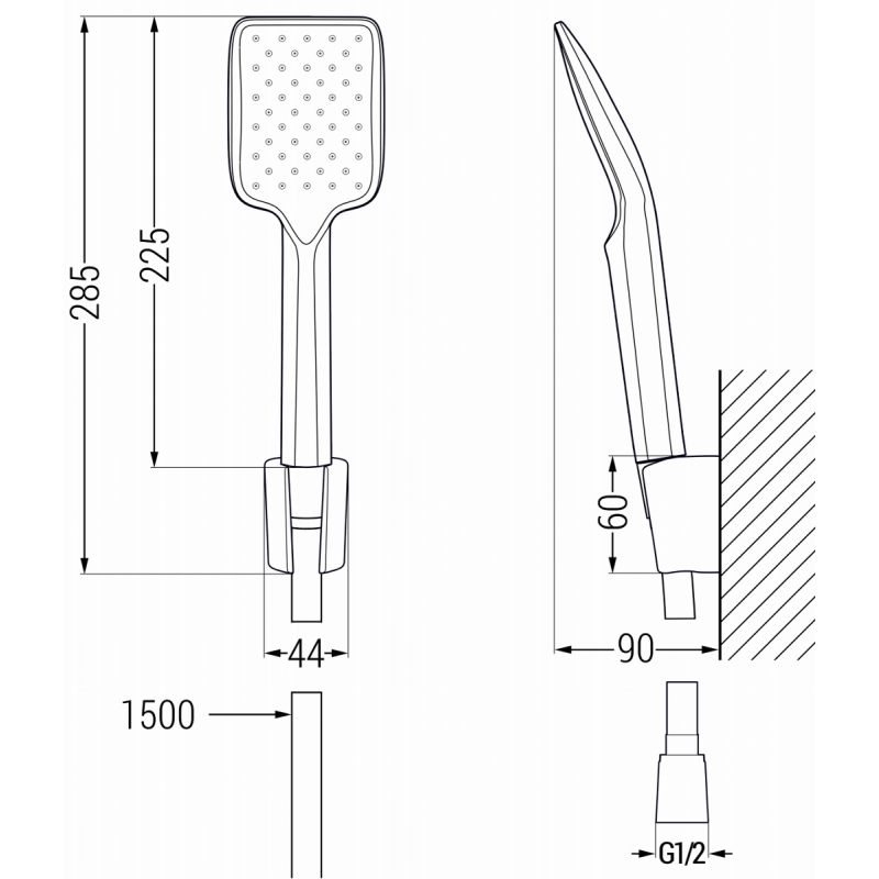 Mexen Sabre R62 ensemble de bain, blanc - 72103R62-20