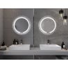 Mexen Rose miroir de salle de bains éclairé, rond 60 cm, LED 6000K, anti-buée - 9810-060-060-611-00