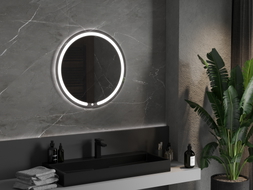 Mexen Rose miroir de salle de bain éclairé, rond 70 cm, LED 6000K, antibuée - 9810-070-070-611-00