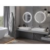 Mexen Rose miroir de salle de bain rétroéclairé, rond 70 cm, LED 6000K, antibuée - 9810-070-070-611-00