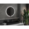 Mexen Rose miroir de salle de bain éclairé, rond 80 cm, LED 6000K, anti-buée - 9810-080-080-611-00
