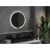 Mexen Rose miroir de salle de bain éclairé, rond 80 cm, LED 6000K, antibuée - 9810-080-080-611-00