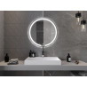 Mexen Rose miroir de salle de bain éclairé, rond 80 cm, LED 6000K, anti-buée - 9810-080-080-611-00