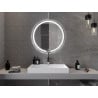 Mexen Rose miroir de salle de bain éclairé, rond 80 cm, LED 6000K, antibuée - 9810-080-080-611-00