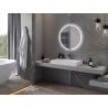 Mexen Rose miroir de salle de bain éclairé, rond 80 cm, LED 6000K, antibuée - 9810-080-080-611-00