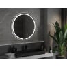 Mexen Rose miroir de salle de bain éclairé, rond 90 cm, LED 6000K, anti-buée - 9810-090-090-611-00