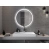 Mexen Rose miroir de salle de bain éclairé, rond 90 cm, LED 6000K, anti-buée - 9810-090-090-611-00