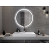 Mexen Rose miroir de salle de bains éclairé, rond 90 cm, LED 6000K, antibuée - 9810-090-090-611-00