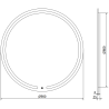 Mexen Rose miroir de salle de bain éclairé, rond 90 cm, LED 6000K, antibuée - 9810-090-090-611-00