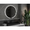 Mexen Rose miroir de salle de bain éclairé, rond 100 cm, LED 6000K, antibuée - 9810-100-100-611-00