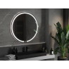 Mexen Rose miroir de salle de bain rétroéclairé, rond 100 cm, LED 6000K, anti-buée - 9810-100-100-611-00