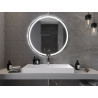Mexen Rose miroir de salle de bain rétroéclairé, rond 100 cm, LED 6000K, anti-buée - 9810-100-100-611-00