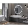 Mexen Rose miroir de salle de bain éclairé, rond 100 cm, LED 6000K, antibuée - 9810-100-100-611-00