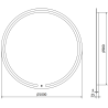 Mexen Rose miroir de salle de bain rétroéclairé, rond 100 cm, LED 6000K, anti-buée - 9810-100-100-611-00