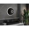 Mexen Ella miroir de salle de bains éclairé avec miroir cosmétique, rond 60 cm, LED 6000K, anti-buée - 9811-060-060-611-00