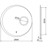 Mexen Ella miroir de salle de bain éclairé avec miroir cosmétique, rond 60 cm, LED 6000K, anti-buée - 9811-060-060-611-00