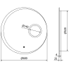 Mexen Ella miroir de salle de bains éclairé avec miroir cosmétique, rond 60 cm, LED 6000K, anti-buée - 9811-060-060-611-00