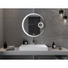 Mexen Ella miroir de salle de bains éclairé avec miroir cosmétique, rond 80 cm, LED 6000K, anti-buée - 9811-080-080-611-00