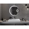 Mexen Ella miroir de salle de bains éclairé avec miroir cosmétique, rond 80 cm, LED 6000K, antibuée - 9811-080-080-611-00