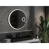 Mexen Ella miroir de salle de bain rétroéclairé avec miroir cosmétique, rond 90 cm, LED 6000K, antibuée