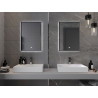 Mexen Erma miroir de salle de bains éclairé 50 x 70 cm, LED 6000K, antibuée, cadre noir - 9814-050-070-611-70