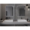 Mexen Erma miroir de salle de bain éclairé 60 x 80 cm, LED 6000K, anti-buée, cadre noir - 9814-060-080-611-70