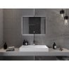 Mexen Erma miroir de salle de bain éclairé 80 x 60 cm, LED 6000K, anti-buée, cadre noir - 9814-080-060-611-70