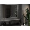 Mexen Erma miroir de salle de bain rétro-éclairé 100 x 80 cm, LED 6000K, anti-buée, cadre noir - 9814-100-080-611-70