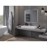 Mexen Erma miroir de salle de bain rétro-éclairé 100 x 80 cm, LED 6000K, anti-buée, cadre noir - 9814-100-080-611-70