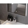 Mexen Erma miroir de salle de bain rétro-éclairé 100 x 80 cm, LED 6000K, anti-buée, cadre noir - 9814-100-080-611-70