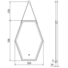 Mexen Orla miroir de salle de bains éclairé 50 x 70 cm, LED 6000K, antibuée, cadre noir - 9815-050-070-611-70