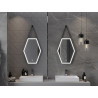 Mexen Orla miroir de salle de bains éclairé 50 x 70 cm, LED 6000K, antibuée, cadre noir - 9815-050-070-611-70