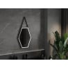 Mexen Orla miroir de salle de bains éclairé 50 x 70 cm, LED 6000K, antibuée, cadre noir - 9815-050-070-611-70