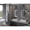 Mexen Orla miroir de salle de bain éclairé 60 x 80 cm, LED 6000K, anti-buée, cadre noir - 9815-060-080-611-70