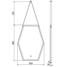 Mexen Orla miroir de salle de bain éclairé 60 x 80 cm, LED 6000K, anti-buée, cadre noir - 9815-060-080-611-70