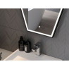 Mexen Orla miroir de salle de bain éclairé 60 x 80 cm, LED 6000K, antibuée, cadre noir - 9815-060-080-611-70