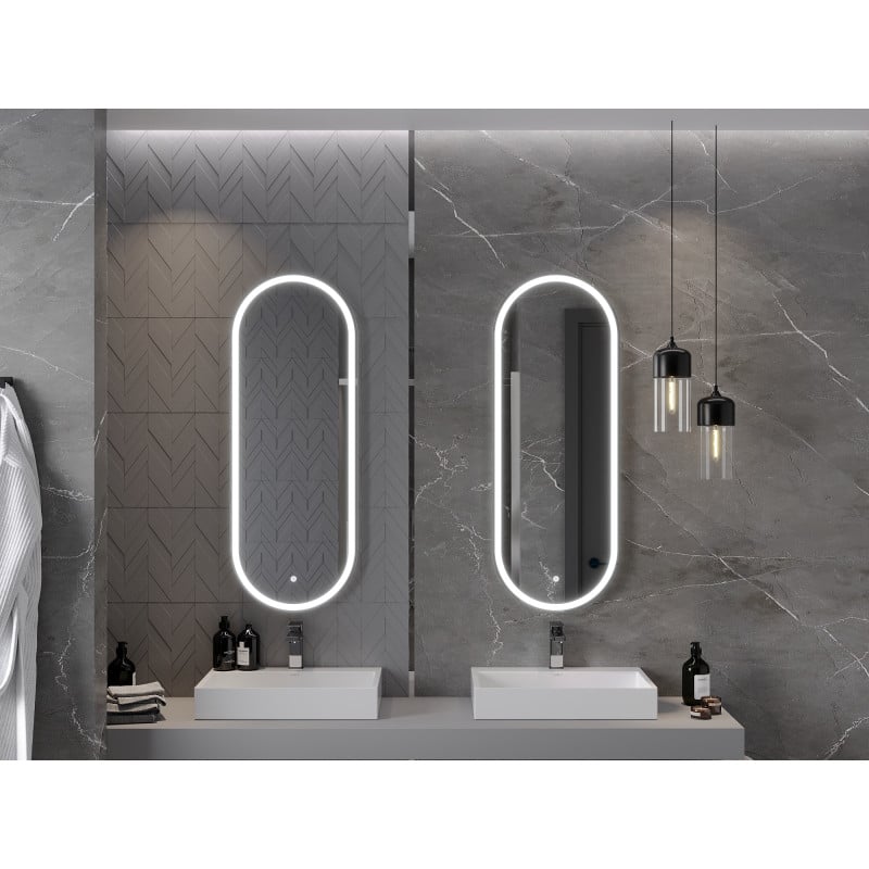 Mexen Bono miroir de salle de bain éclairé 45 x 120 cm, LED 6000K, anti-buée - 9816-045-120-611-00