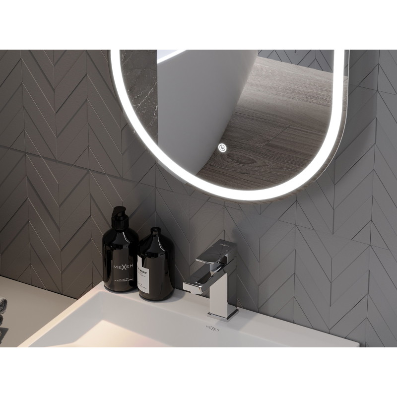 Mexen Bono miroir de salle de bains éclairé 55 x 155 cm, LED 6000K, anti-buée - 9816-055-155-611-00