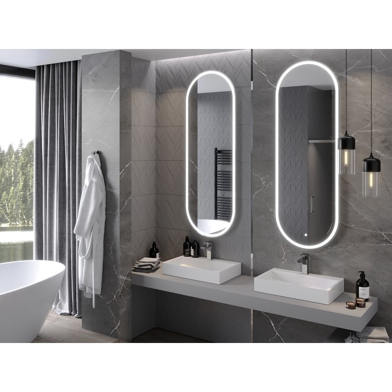 Mexen Bono miroir de salle de bain éclairé 55 x 155 cm, LED 6000K, antibuée - 9816-055-155-611-00