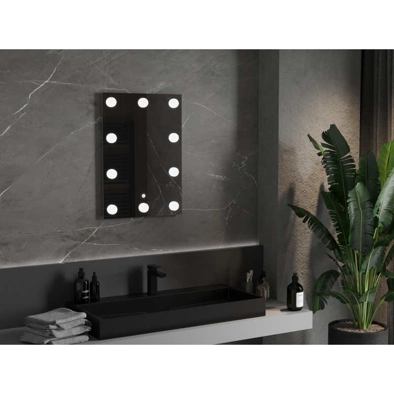 Mexen Dona miroir de salle de bain éclairé 50 x 70 cm, LED 6000K, anti-buée - 9818-050-070-611-00