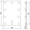 Mexen Dona miroir de salle de bain éclairé 50 x 70 cm, LED 6000K, antibuée - 9818-050-070-611-00
