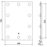 Mexen Dona miroir de salle de bains rétroéclairé 50 x 70 cm, LED 6000K, anti-buée - 9818-050-070-611-00