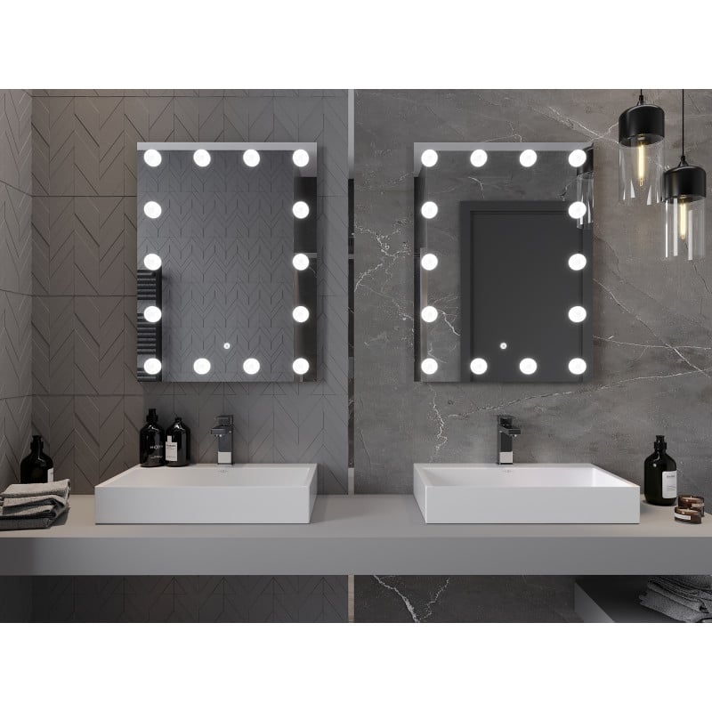 Mexen Dona miroir de salle de bains éclairé 60 x 80 cm, LED 6000K, anti-buée - 9818-060-080-611-00