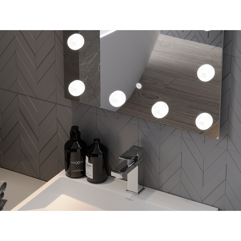 Mexen Dona miroir de salle de bains éclairé 60 x 80 cm, LED 6000K, anti-buée - 9818-060-080-611-00