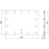 Mexen Dona miroir de salle de bain éclairé 80 x 60 cm, LED 6000K, antibuée - 9818-080-060-611-00